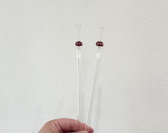 Mushroom Glass Straw | Drinking Straw