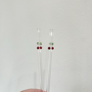 Cherry Glass Straw | Drinking Straw