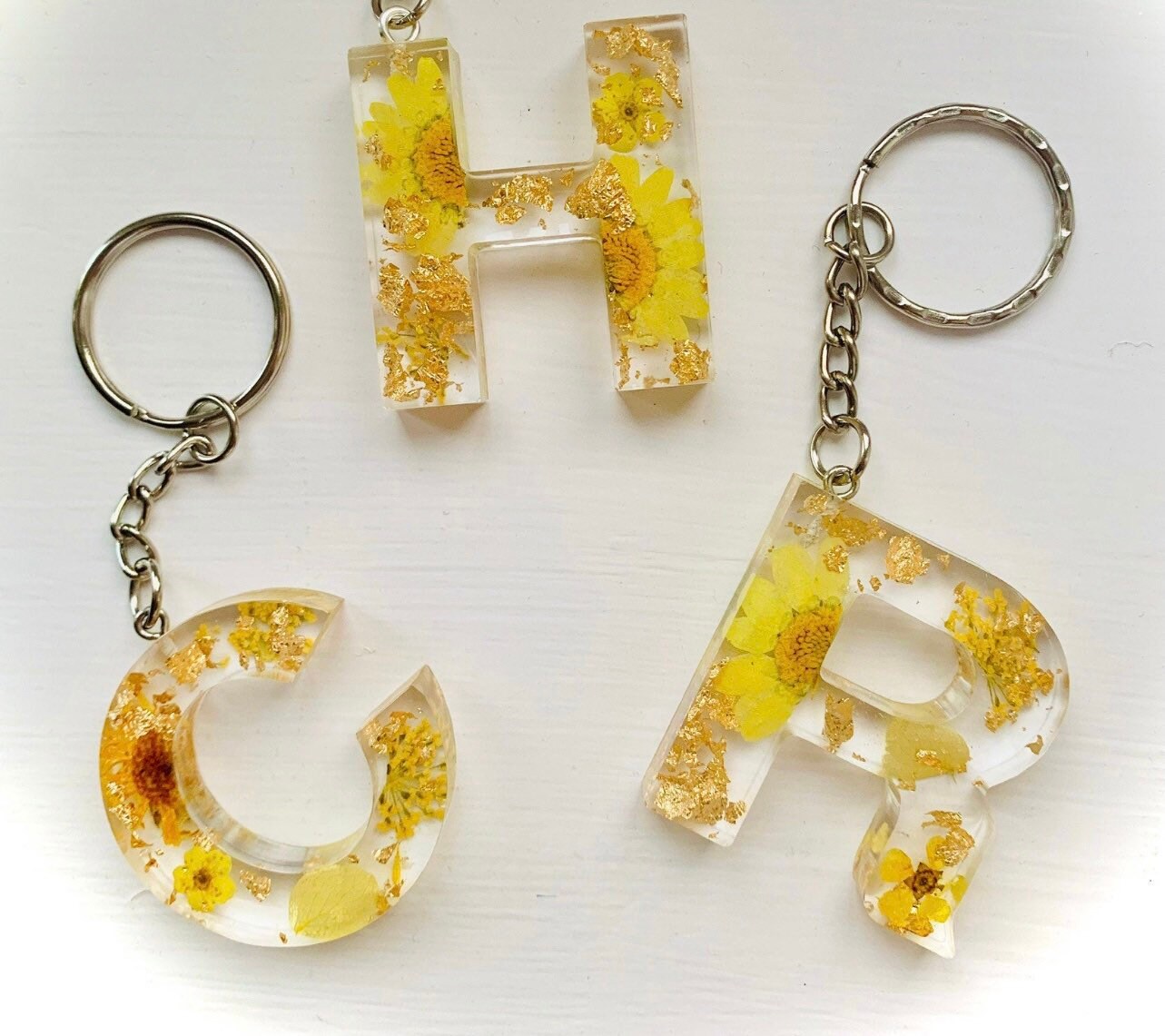 Happy Housewife Designs Volleyball Resin Letter Keychains N