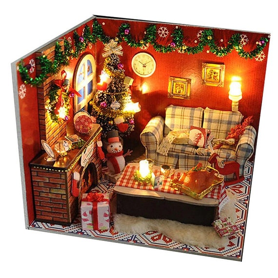 DIY Miniature Christmas Dollhouse Furniture Carnival Night Etsy