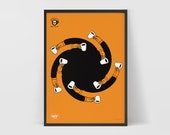 Shigeo Fukuda Ucc Coffee 1984 Digital Download Japanese Poster Shigeo Fukuda Minimal Art Japanese Wall Art 300dpi HI-RES JPEG