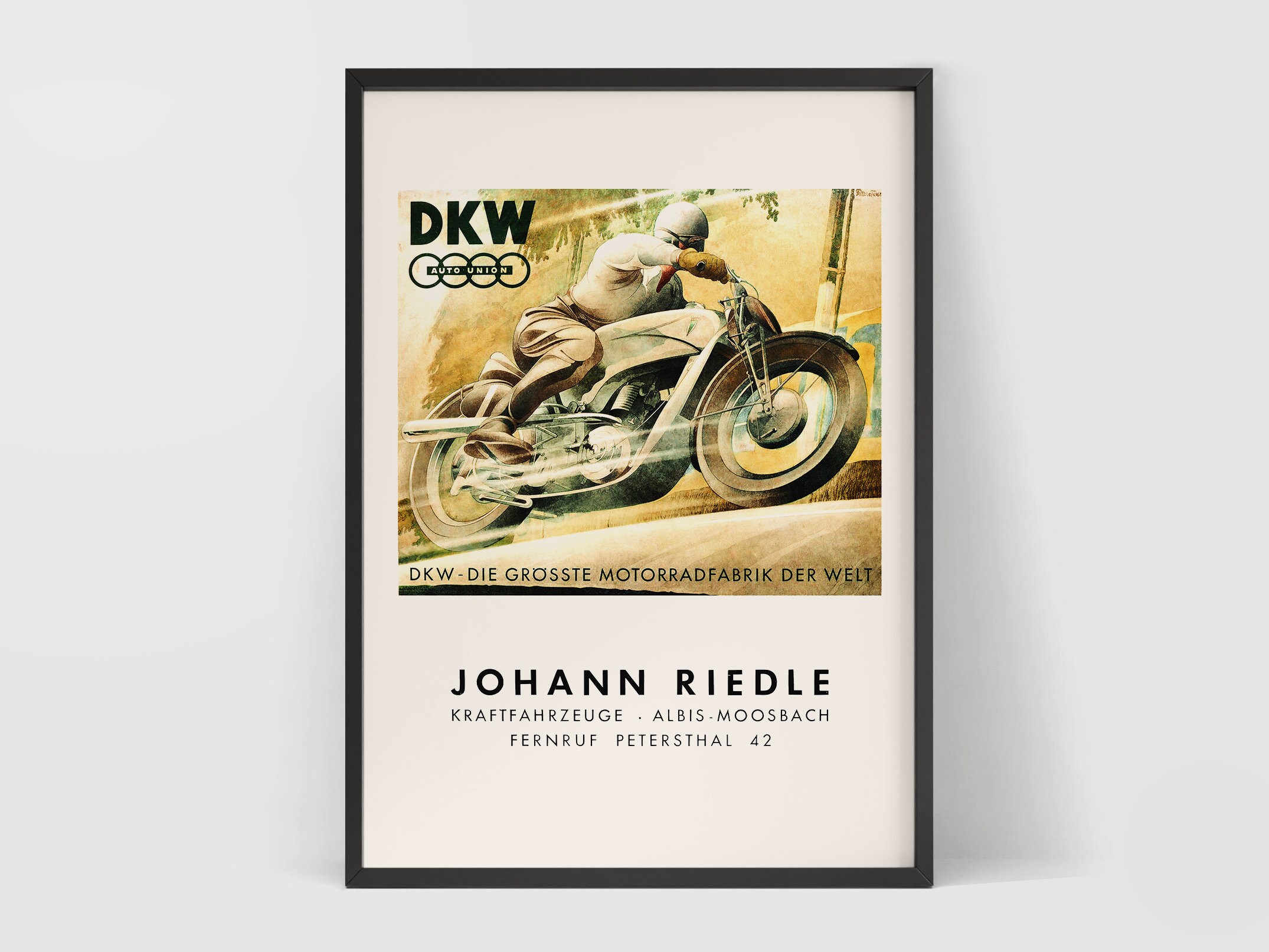 Vintage Dkw Auto Union Motorcycles Poster 1928 Digital Download Racing Poster Advertising Poster Motorcycle Decor 300dpi HI-RES JPEG