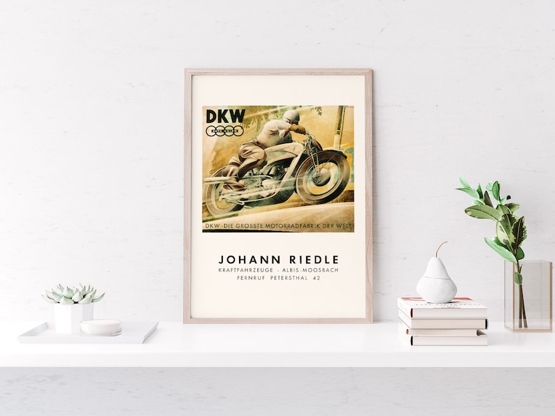 Vintage Dkw Auto Union Motorcycles Poster 1928  Digital Download Racing Poster  Advertising Poster  Motorcycle Decor  300dpi HI-RES JPEG