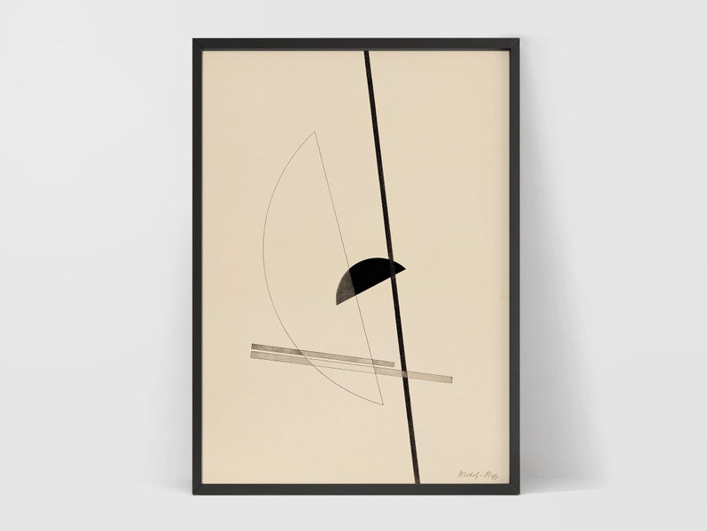 Bauhaus Konstruktionen Exhibition Poster 1922 Digital Download Bauhaus Poster Moholy-Nagy Wall Art Geometric 300dpi HI-RES JPEG