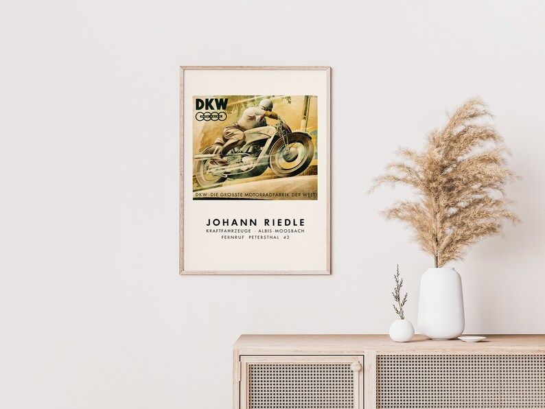 Vintage Dkw Auto Union Motorcycles Poster 1928 Digital Download Racing Poster Advertising Poster Motorcycle Decor 300dpi HI-RES JPEG