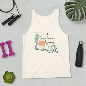 Louisiana Swamp Sunset Unisex Tank Top