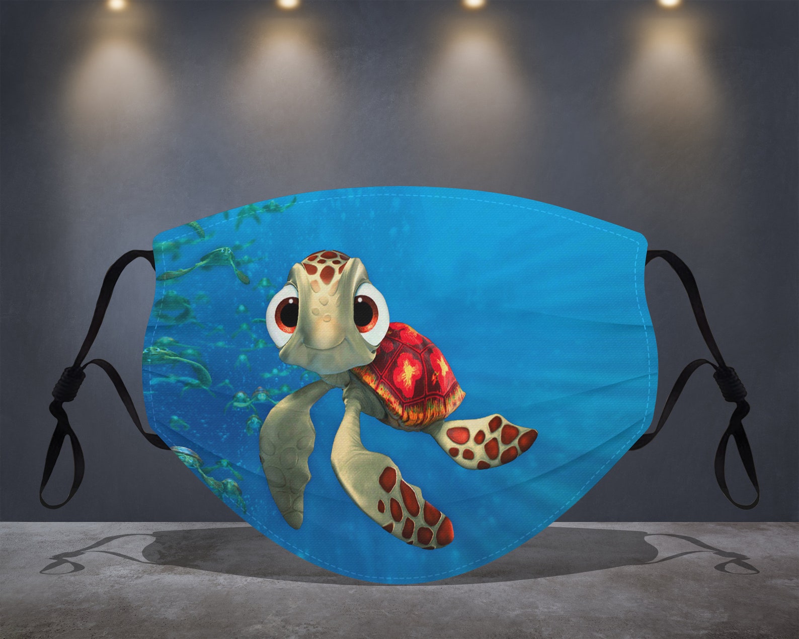 Walt Disney Finding Nemo Squirt Turtle Face Mask Reusable Face | Etsy