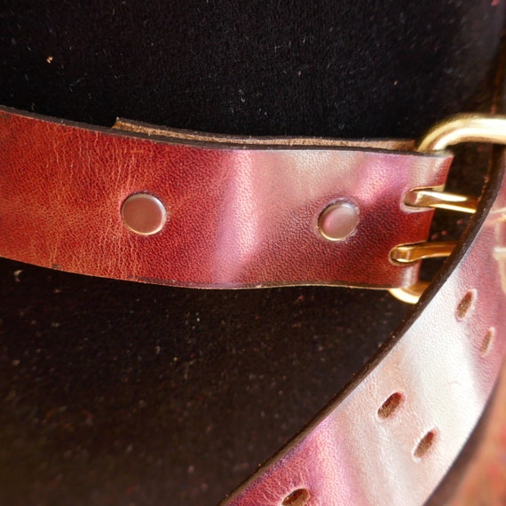 Chestnut Brown Cowhide Belt - image 7