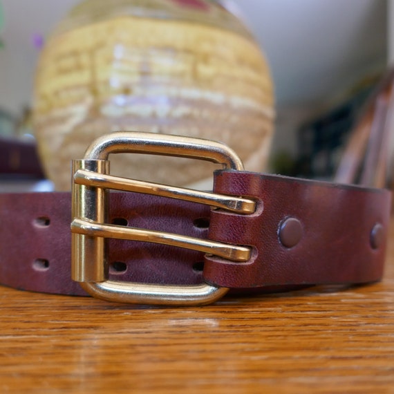 Chestnut Brown Cowhide Belt - image 2