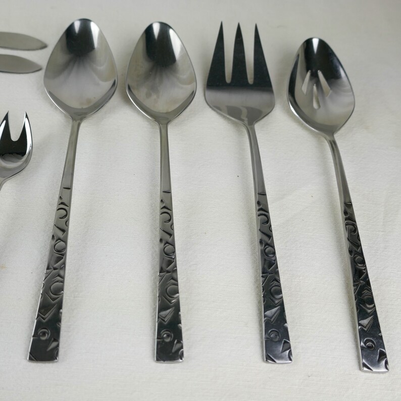 Rogers Navaho Stainless Steel Serving Pieces 196010 Pieces Etsy Canada