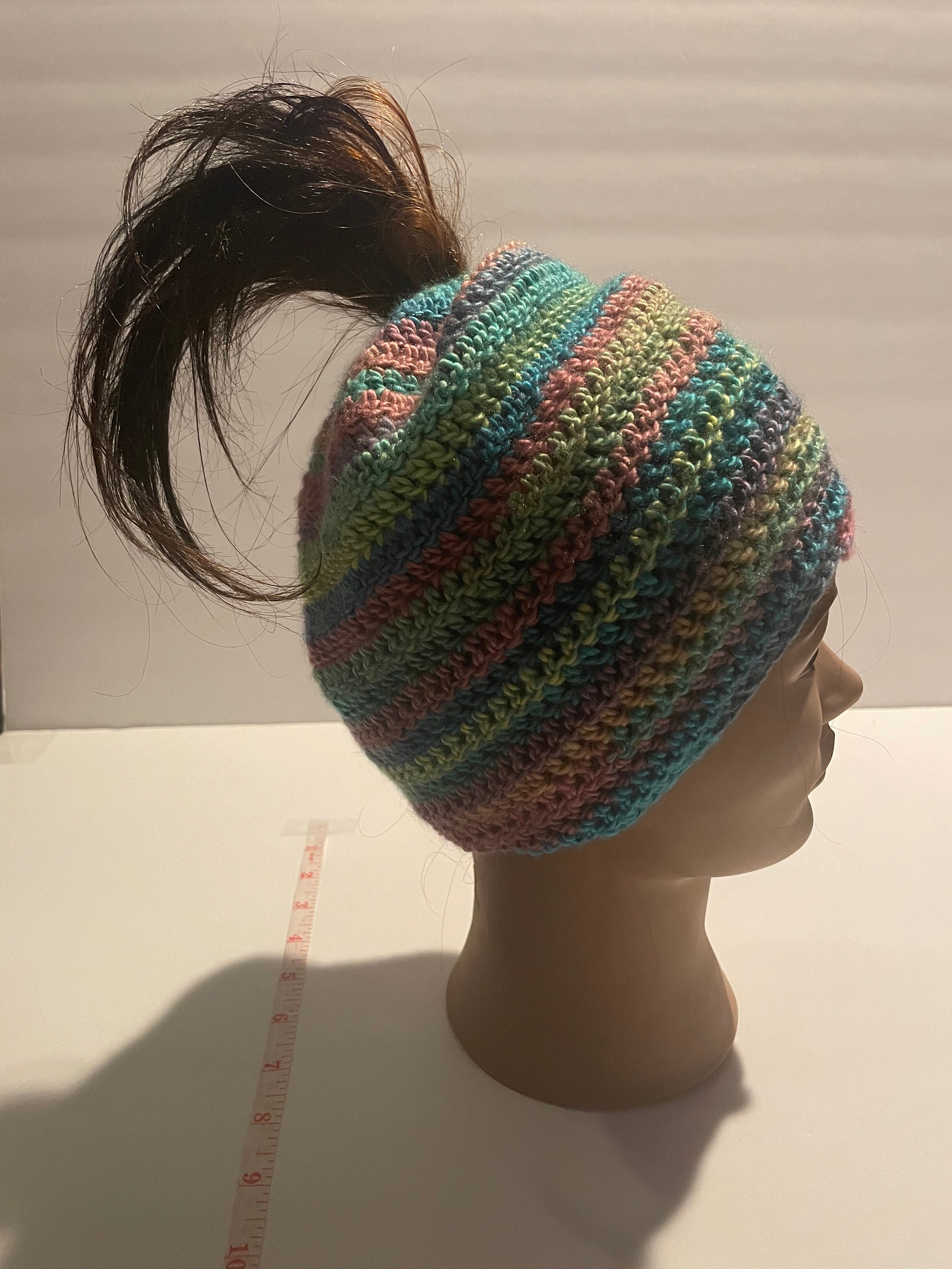 Pastel Blue Pink Yellow Green Ponytail 