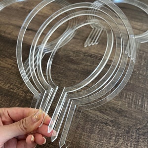 Circle Acrylic Plant Trellis Supports (Set of 4) / Plant Trellis for Indoor Plant / Houseplant Trellis / Mini Trellis for Hoya
