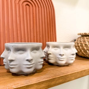 Multi-face Concrete Catch-all | Trinket Decor | Planter Pot  | Bathroom Vanity Container