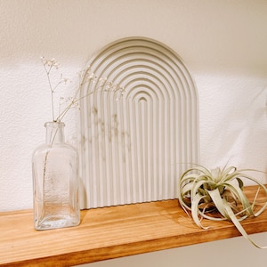 Arch Concrete Decorative Tray / Midcentury Modern Art / Handmade Concrete Tray / Arch Decor