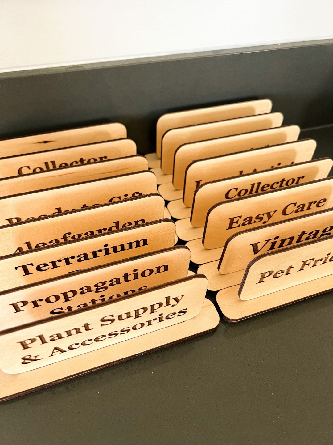 Custom Wooden Small Tabletop Signs set of 5 Market Popup Signs Etsy