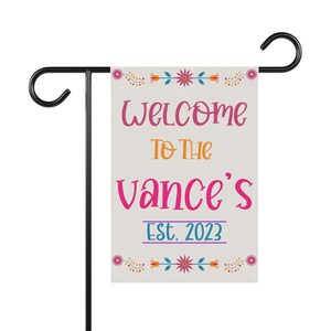 Garden Flag, Customizable Outdoor Banner, Bright Colorful Yard Decoration, Garden Party Decor, Housewarming Gift, Summer Garden Flag