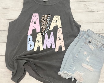Alabama pastels comfort color tank top