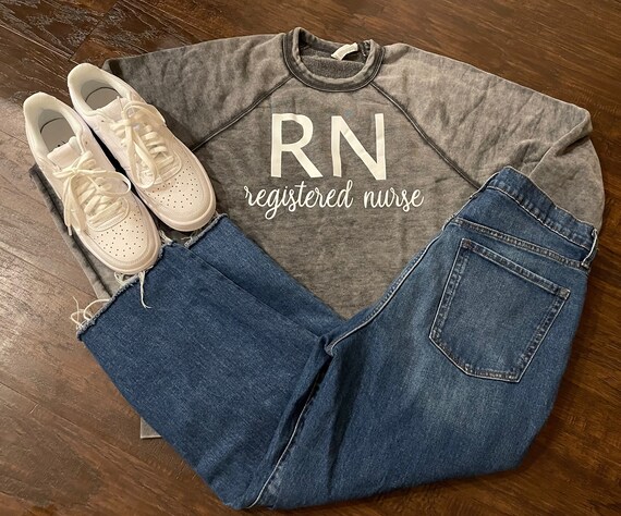 Registered Nurse Bella Canvas Acid Washed Sweatshirt - Etsy