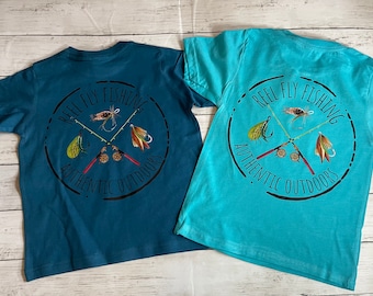 Kids fly fishing shirt