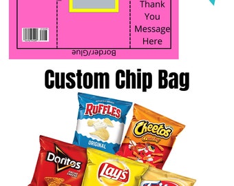 Chip Bag Template Instant Download Editable in Canva Wedding - Etsy