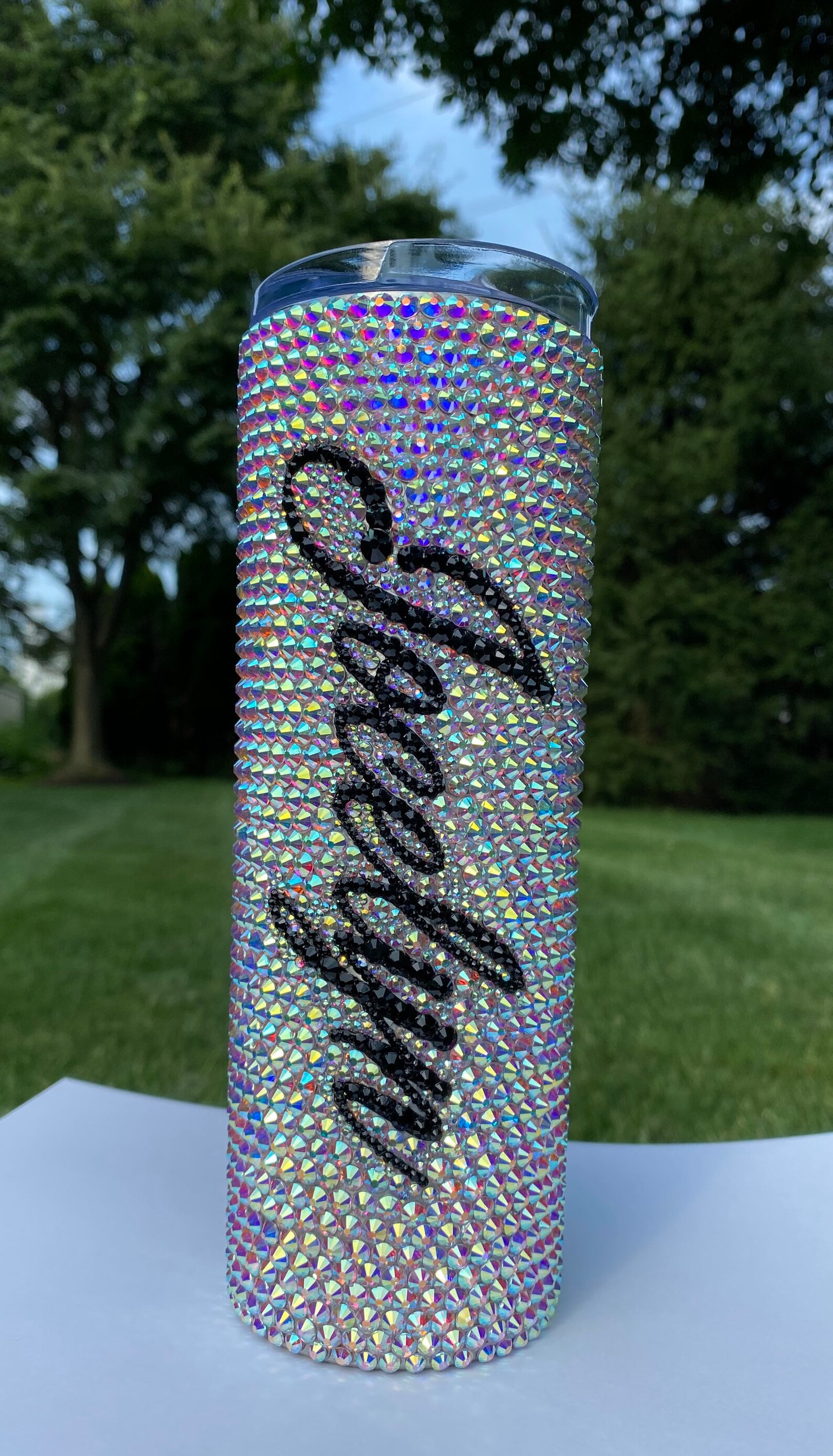 rhinestone wine tumbler