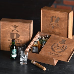 Groomsmen Gift Box, Groomsmen Proposal, Best Man Proposal, Father of Bride Gift, Cigar Gift Box, Father of Groom Gift, Keepsake box