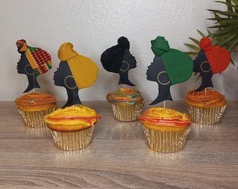 Kwanzaa Inspired Holiday Cupcake Toppers