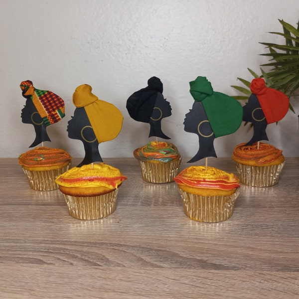 Kwanzaa Inspired Holiday Cupcake Toppers