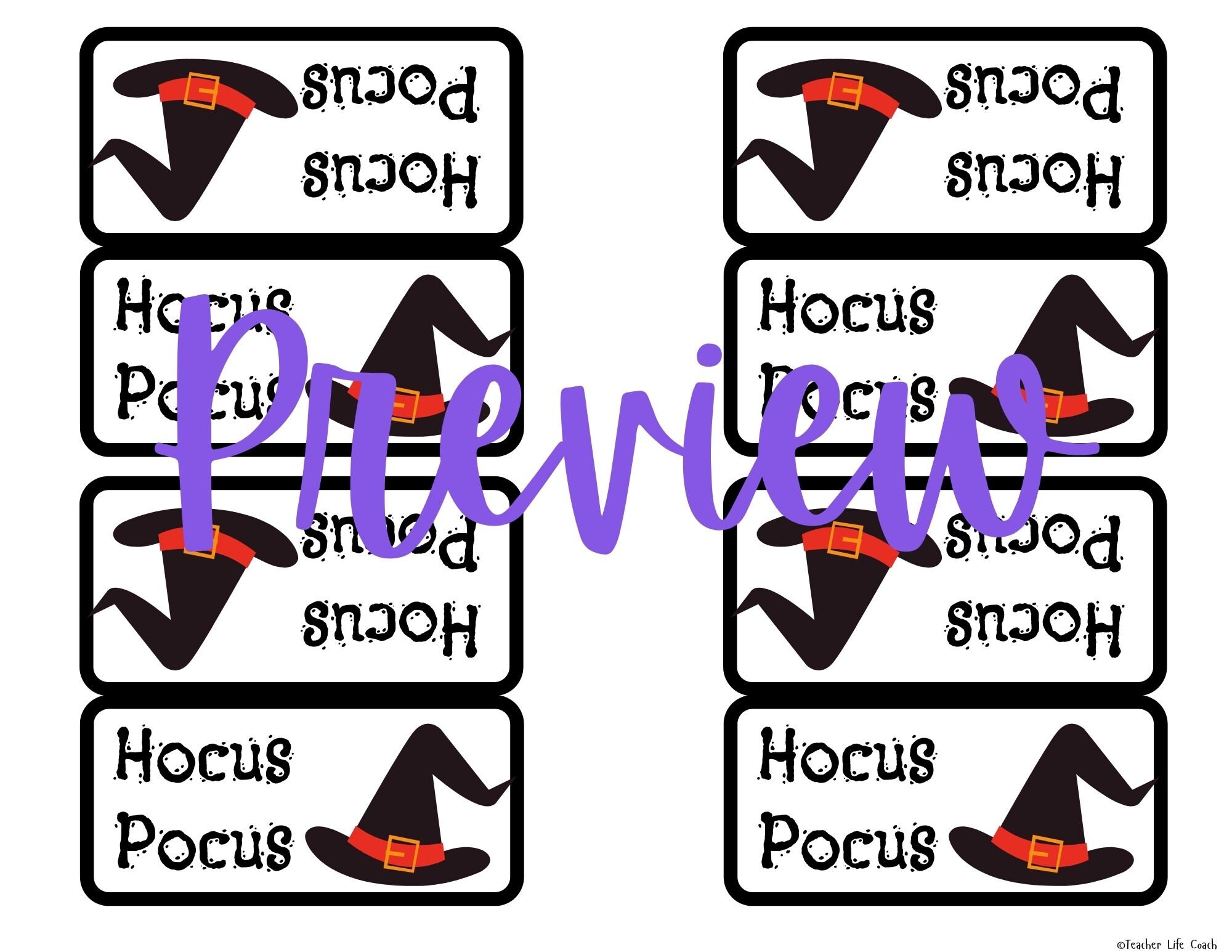 Set of Printable Halloween Treat Bag Toppers - Ten Different Designs - Etsy