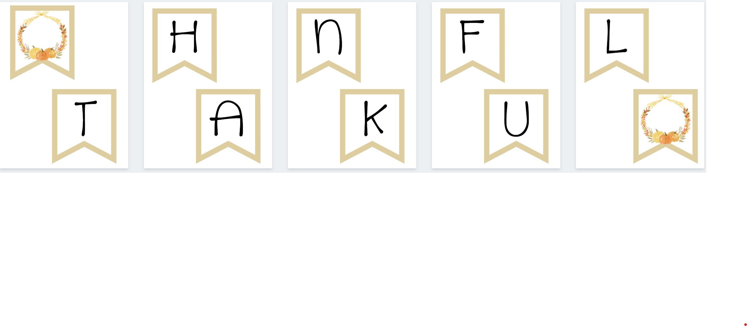 Thankful Banner Printable - Etsy