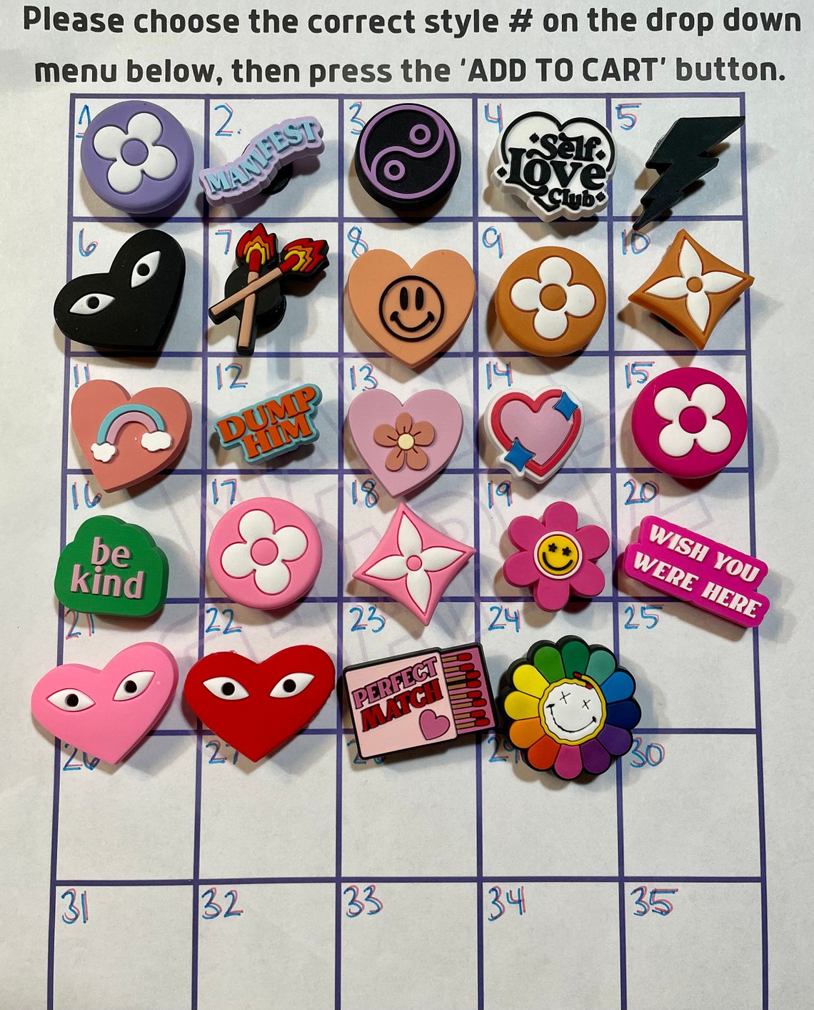 Cute Shoe Charms Girly Croc Charms Charms for Girl Pink Etsy