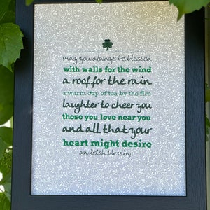 Irish Blessing- May You Always Be Blessed Irish Wedding Gift St Patrick&#39;s Day  Rustic Wedding Gift Classy Wedding Gift-Friend gift