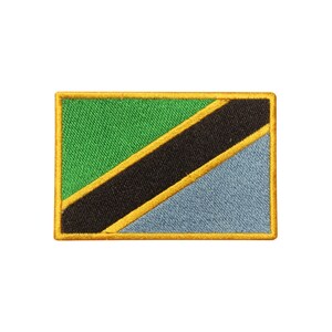 Tanzania Bandiera Nazionale Ricamato Ferro su Cucire su Patch Badge Per Abbigliamento 6 X 9 CM ecc.