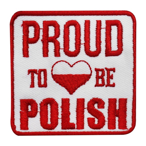 Polish Proud patch, Polish Flag patch Embroidered Iron on Sew on Patch Badge For Clothes etc. 7 cm