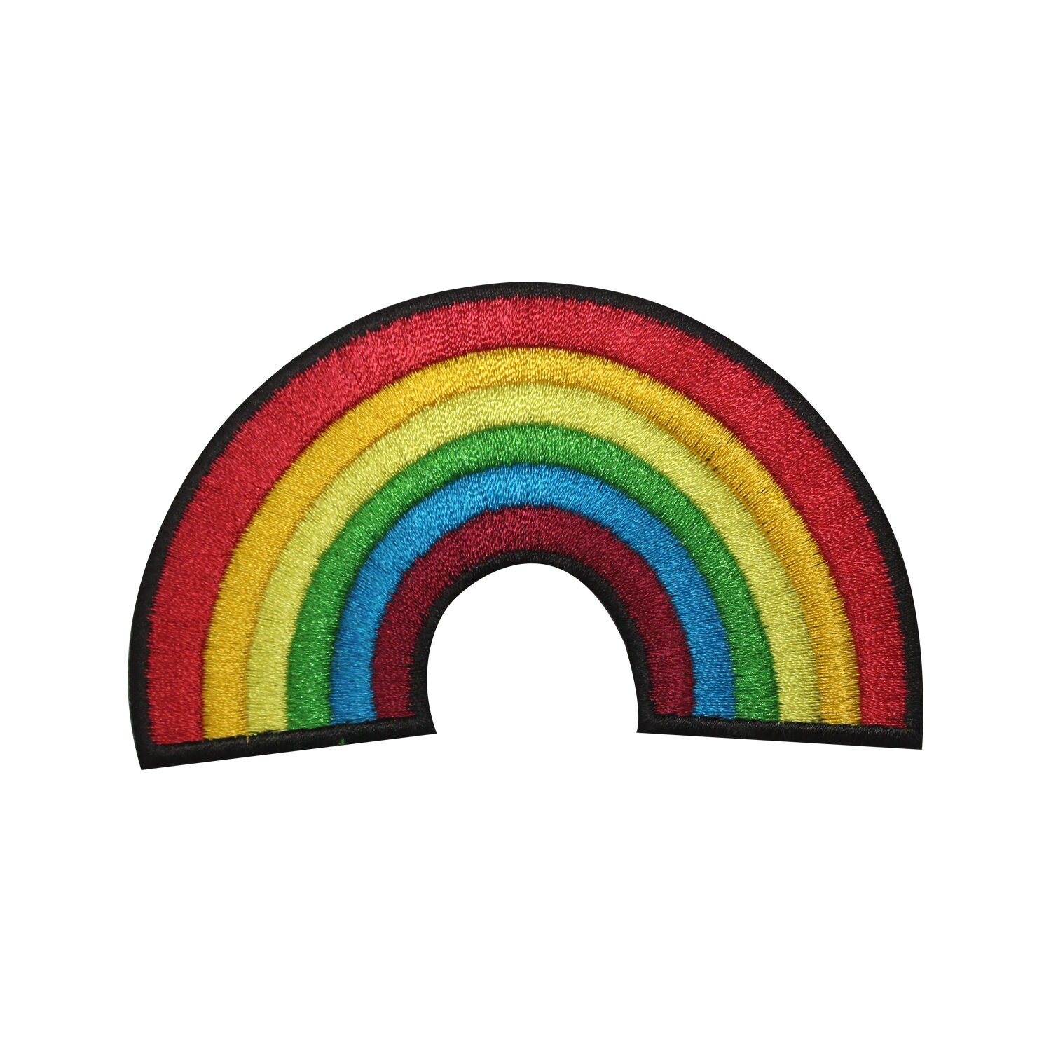 Rainbow Embroidered Iron on Sew on Patch Badge for Clothes Etc - Etsy UK