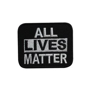 Tutte le vite contano ferro ricamato su cucire su patch badge per vestiti ecc. 7.5 X 6 CM