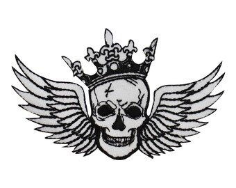 Slayer Skull Biker Patch - Iron On Or Sew On Embroidery Badge