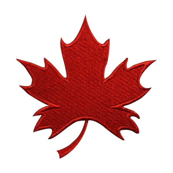 Canada Flag, red maple leaf patch Embroidered Iron on Sew on Patch Badge For Clothes 7.5 CM etc.