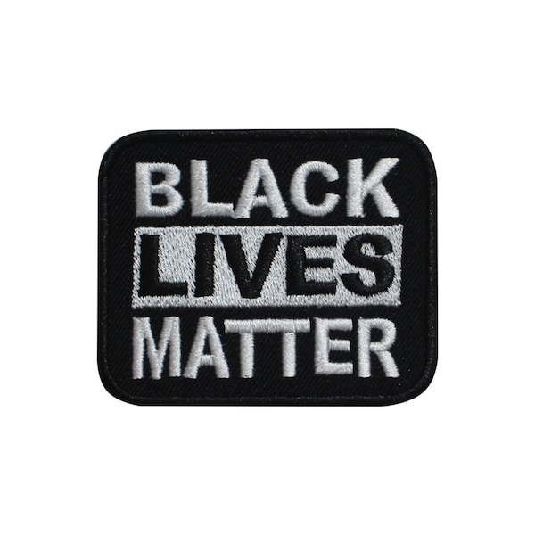 Black Lives Matter Embroidered Iron on Sew on Patch Badge For Clothes etc. 7.5 X 6 CM