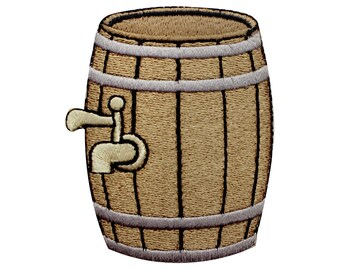 Beer Barrel patch, Humorous patch Embroidered Iron on Sew on Patch Badge For Clothes etc.
