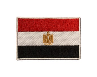 Egypt National Flag Embroidered Iron on Sew on Patch Badge For Clothes etc.