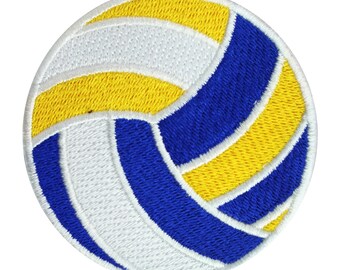 thumbnail image 2 of 3.5\" Embroidered Volley Ball Iron On Patch 2 of 14