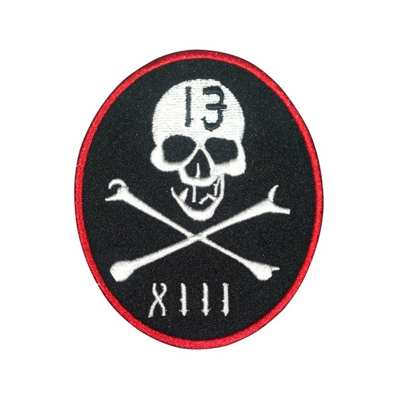 LUCKY 13 Biker Group Embroidered Iron on Sew on Patch Badge For Clothes etc 