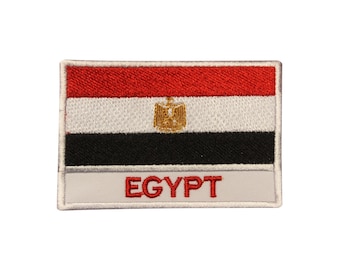 Egypt National Flag Embroidered Iron on Sew on Patch Badge For Clothes etc.