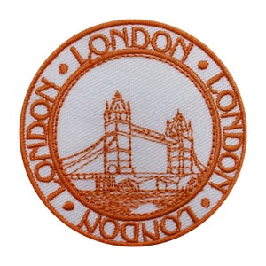 Patch timbro viaggiatore, toppa Londra, toppa da viaggio, toppa ricamata con ferro da stiro su toppa da cucire per vestiti, ecc. 7 cm