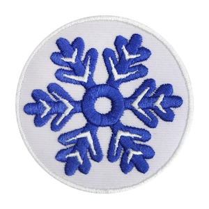 Snow Flake Patch, christmas patch, holidays patch, Embroidered Iron on Sew on Patch Badge For Clothes etc. 7cm