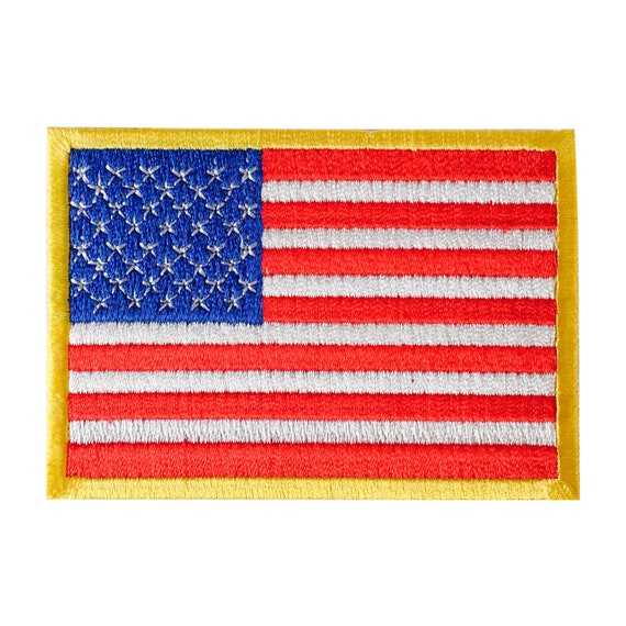 USA National Flag Embroidered Iron on Sew on Patch Badge For Clothes 