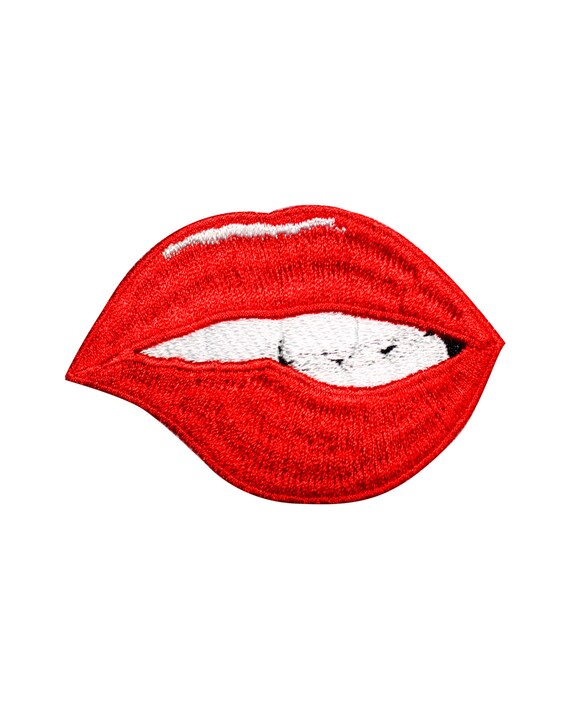 Lindo parche de labios labios cool - Etsy España