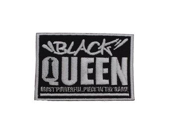 Black queen video game Embroidered Iron on Sew on Patch Badge For Clothes etc. 7.5x6cm