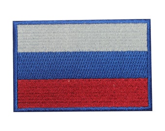 Russia National Flag Embroidered Iron on Sew on Patch Badge For Clothes etc.